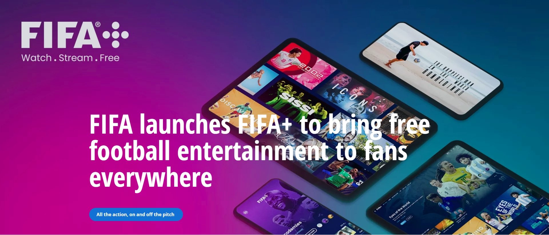 Tangkapan layar ini menunjukkan spanduk promosi di situs resmi FIFA.  (FIFA.com)