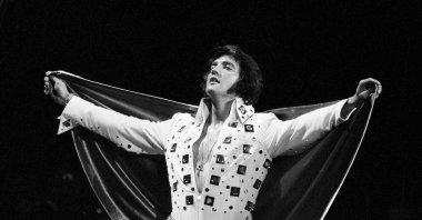 Elvis Presley performs at Madison Square Garden, New York, U.S., June 1972. (AP Photo)