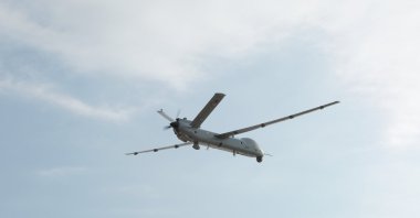 TAI's Anka UCAV seen over the skies of Ankara, Turkey, Nov. 30, 2021. (IHA Photo)