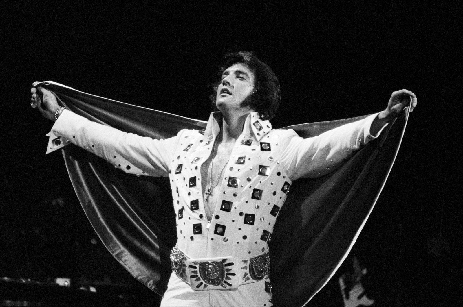 Elvis Presley performs at Madison Square Garden, New York, U.S., June 1972. (AP Photo)
