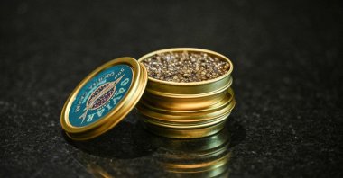 A caviar from Thai Sturgeon Farm at the Lahnyai Nusara restaurant in Bangkok, Thailand, April 1, 2022. (AFP Photo)