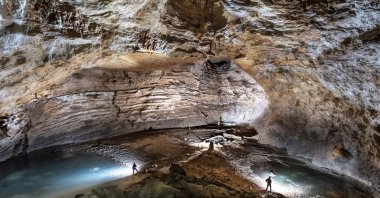 A view of Akçakale Cave in Gümüşhane, northern Turkey, April 15, 2022. (AA PHOTO)