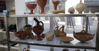 Some artifacts found in the Kültepe archaeological site, Kayseri, central Turkey, April 15, 2022. (AA Photo)