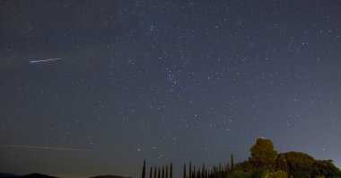 The night sky is shown during the Perseid meteor shower in Ramona, California, U.S., Aug. 13, 2015. (Reuters Photo)