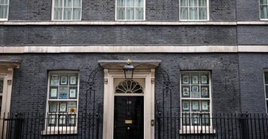 A general view of 10 Downing Street in London, Britain, April 12, 2022. (Reuters Photo)