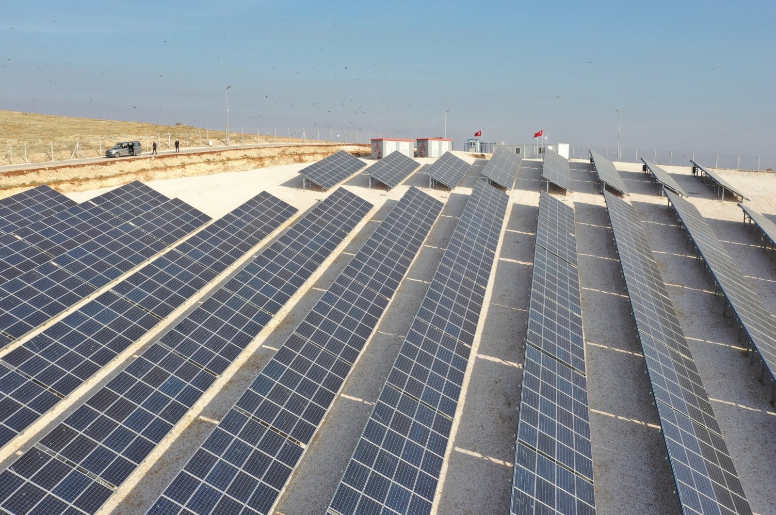 Solar panels in Gaziantep province, southeastern Turkey, March 15, 2021. (AA Photo)