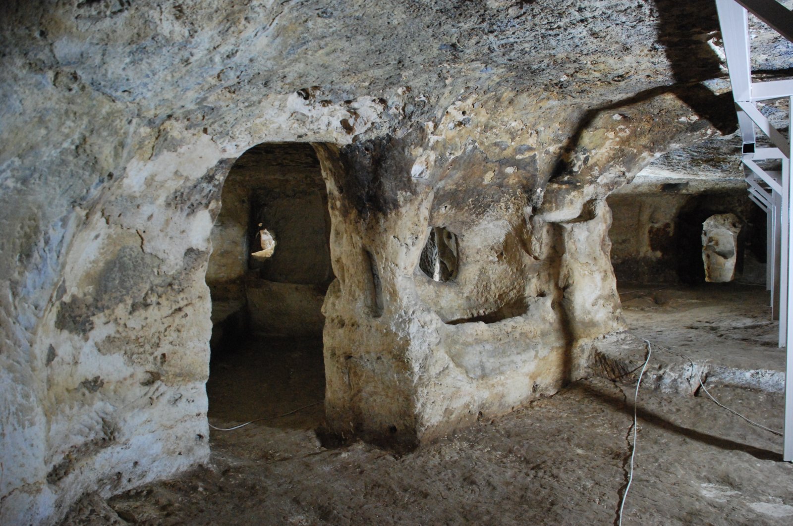 An interior view from the underground city in Midyat, Mardin, southeastern Turkey, Apr. 18, 2022. (AA)