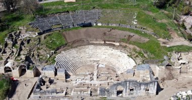 A view from the theater in the ancient city of Prusias ad Hypium, Düzce, northwestern Turkey, April 19, 2022. (AA)