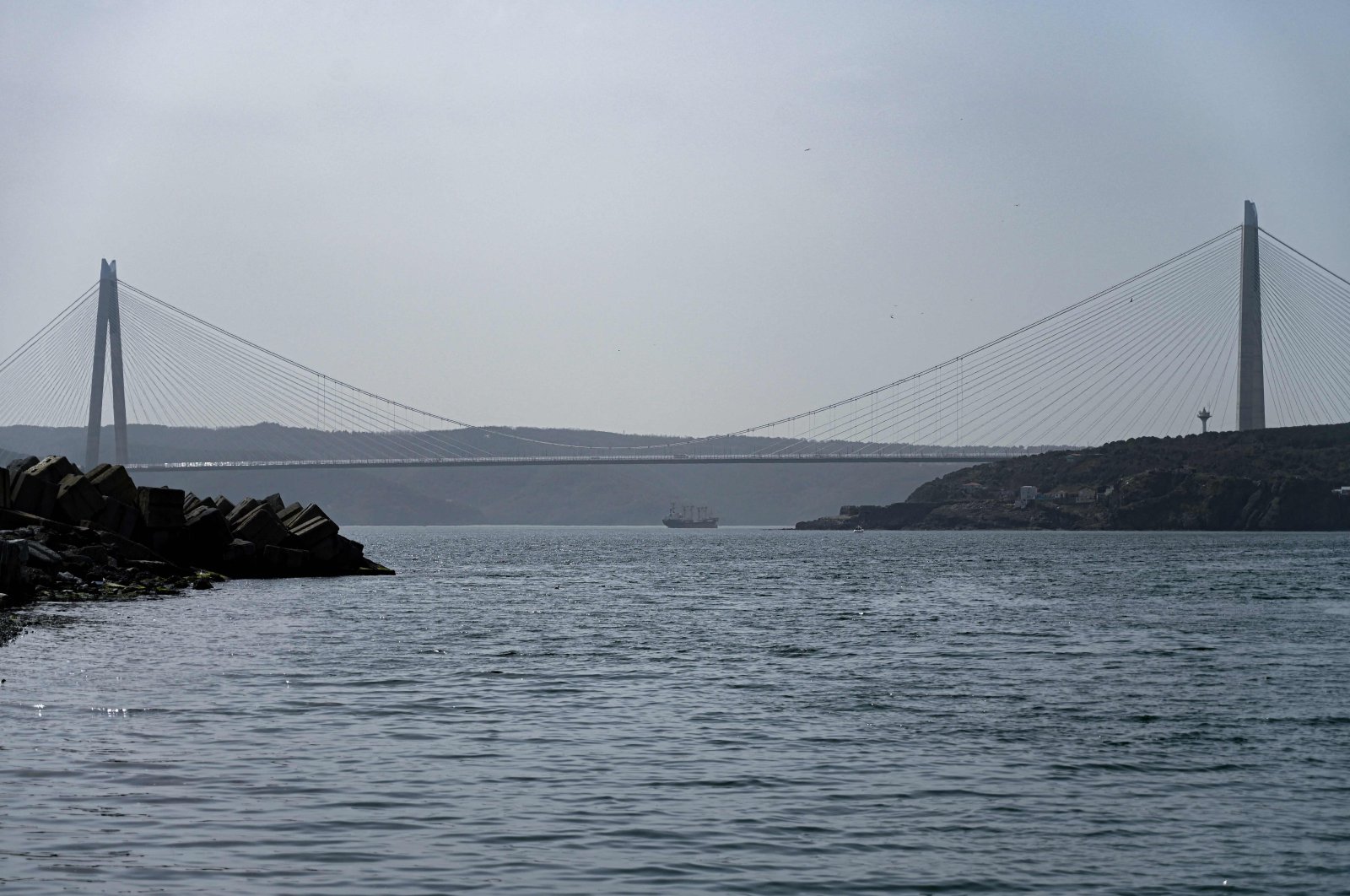 A general view of the Yavuz Sultan Selim Bridge, Istanbul, Ankara, April 1, 2022. (AFP Photo)