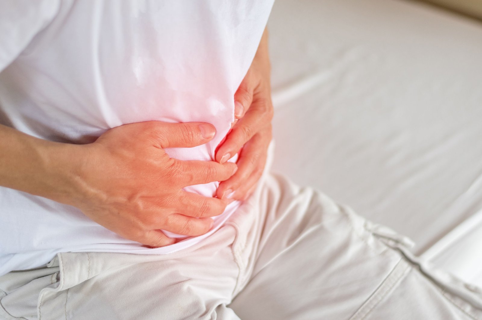 A person with irritable bowel syndrome may suffer stomach pain, diarrhea. (Shutterstock Photo)