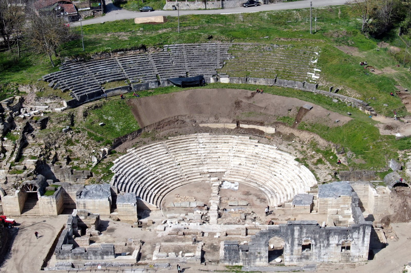 A view from the theater in the ancient city of Prusias ad Hypium, Düzce, northwestern Turkey, April 19, 2022. (AA)