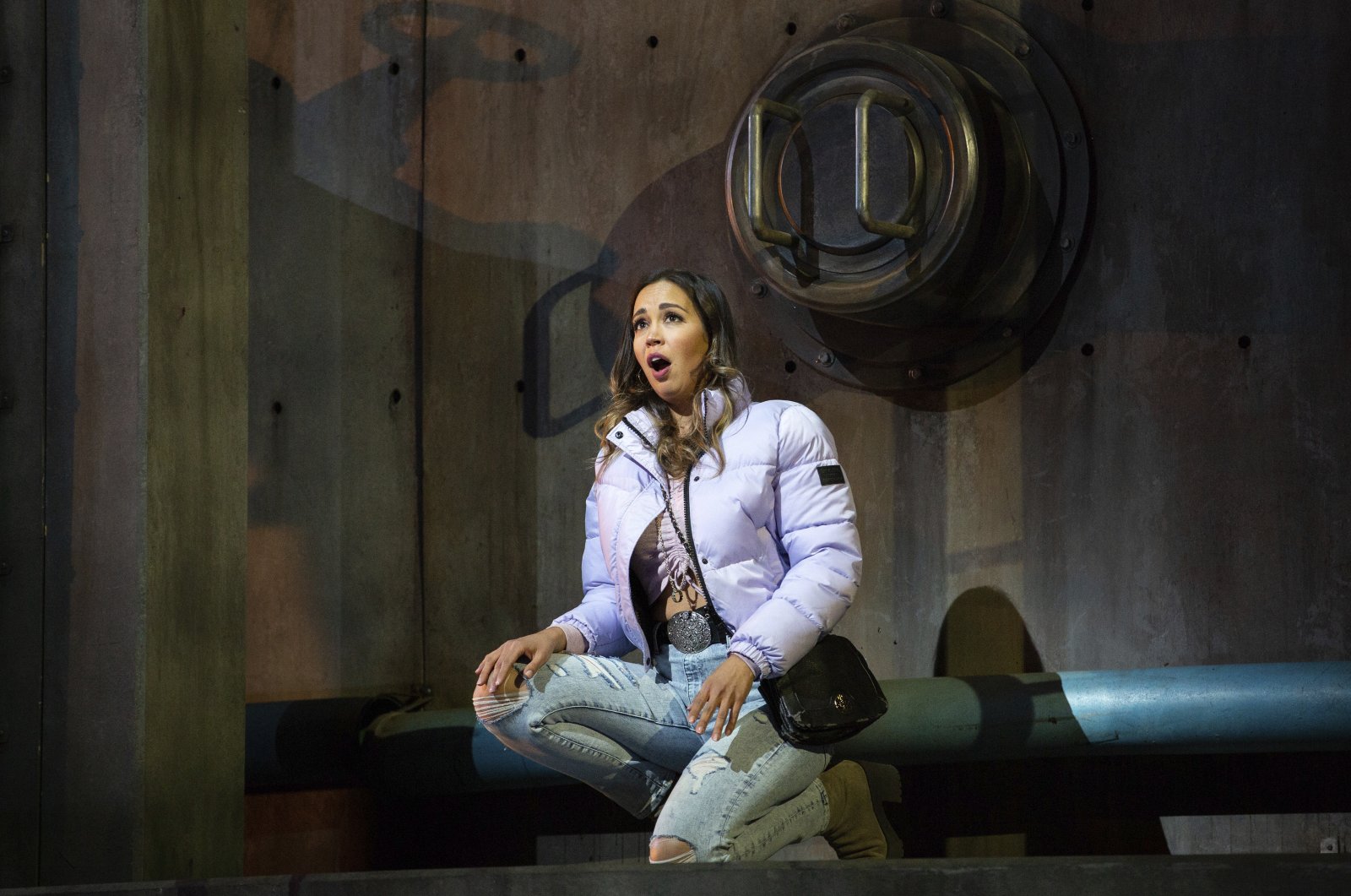 This image provided by The Metropolitan Opera shows soprano Nadine Sierra during rehearsal for a new Metropolitan Opera production of Donizetti&#039;s &quot;Lucia di Lammermoor&quot; set in the American Rust Belt. (AP Photo)