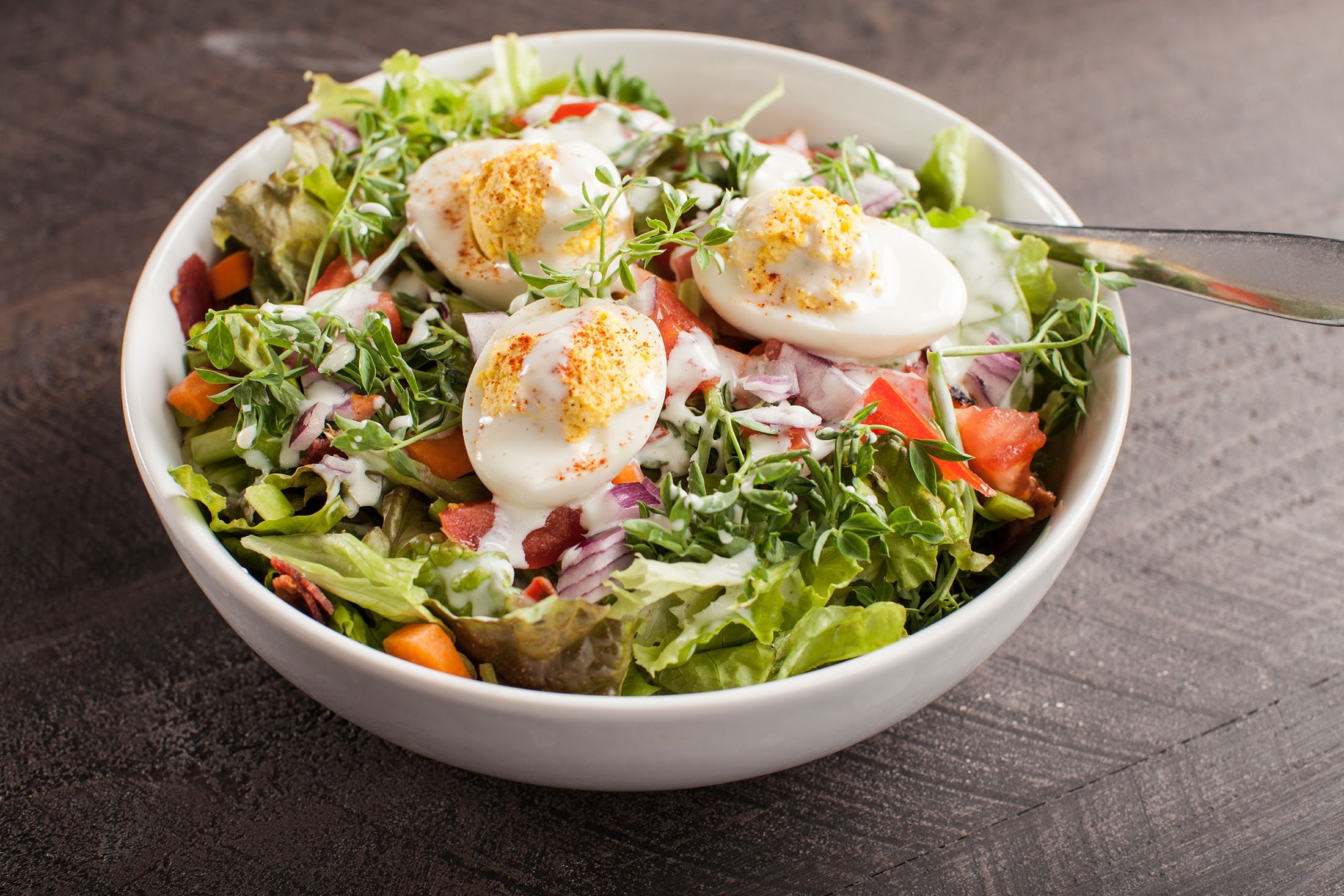 A large bowl of egg salad. (Shutterstock Photo)