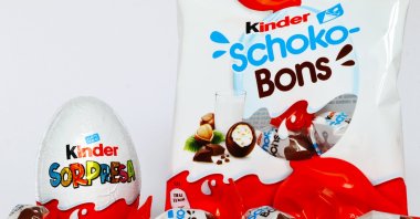 A view of Kinder Surprise chocolate eggs and Schoko-Bons, in Rome, Italy, April 6, 2022. (Shutterstock Photo)