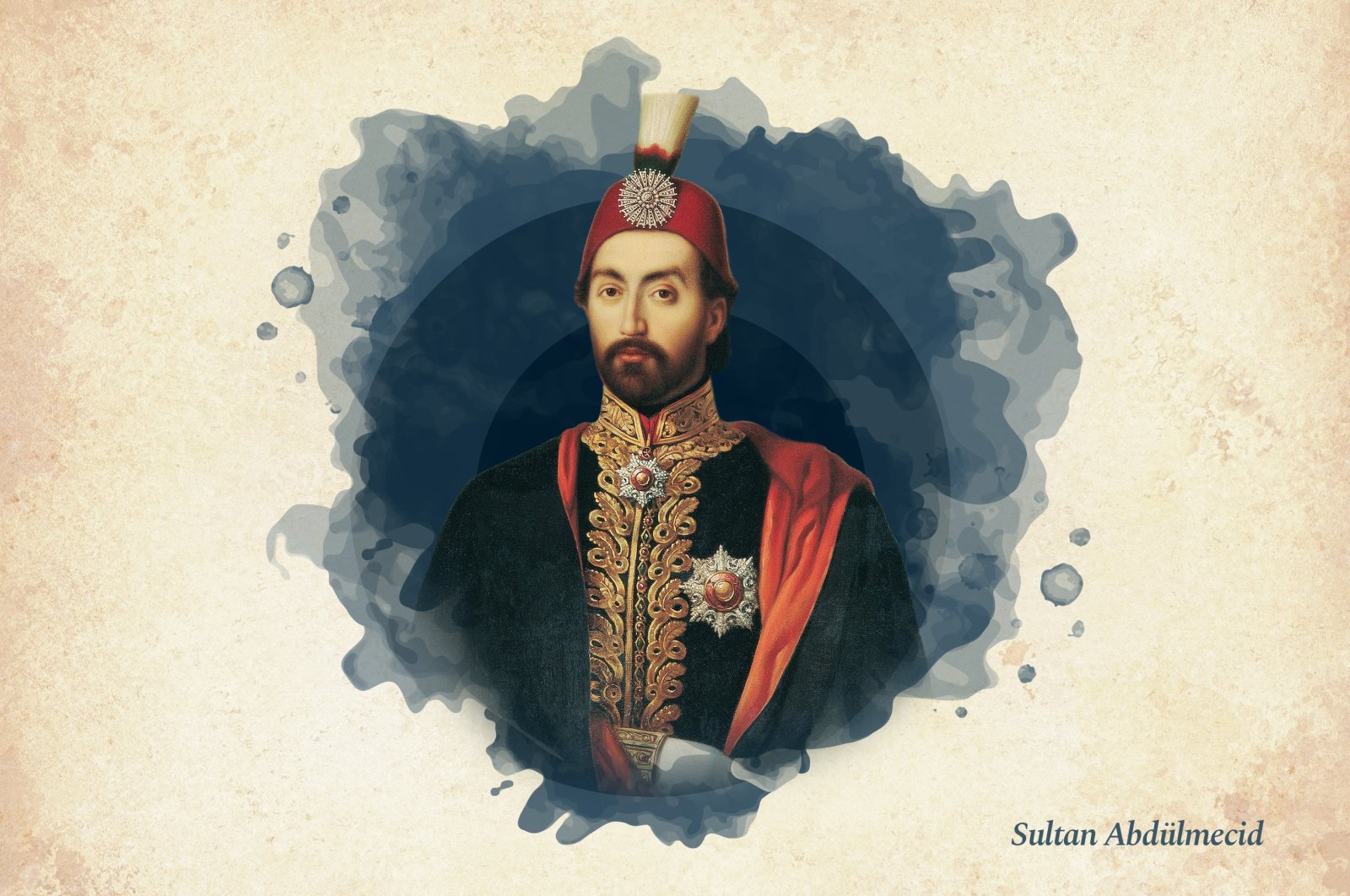 This widely used illustration shows Sultan Abdülmecid I, the 31st ruler of the Ottoman Empire. (Wikimedia/ Edited by Büşra Öztürk)