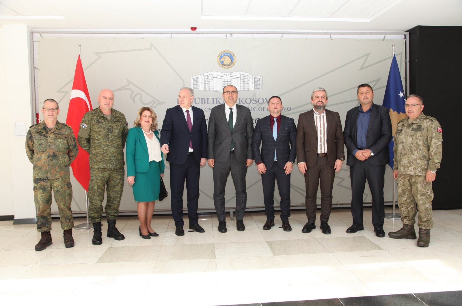 Defense Minister of the Republic of Kosovo Armend Mehaj held a roundtable meeting on the occasion of the April 23 Kosovo Turks National Day, Pristina, Kosovo, April 22, 2022. (AA Photo)