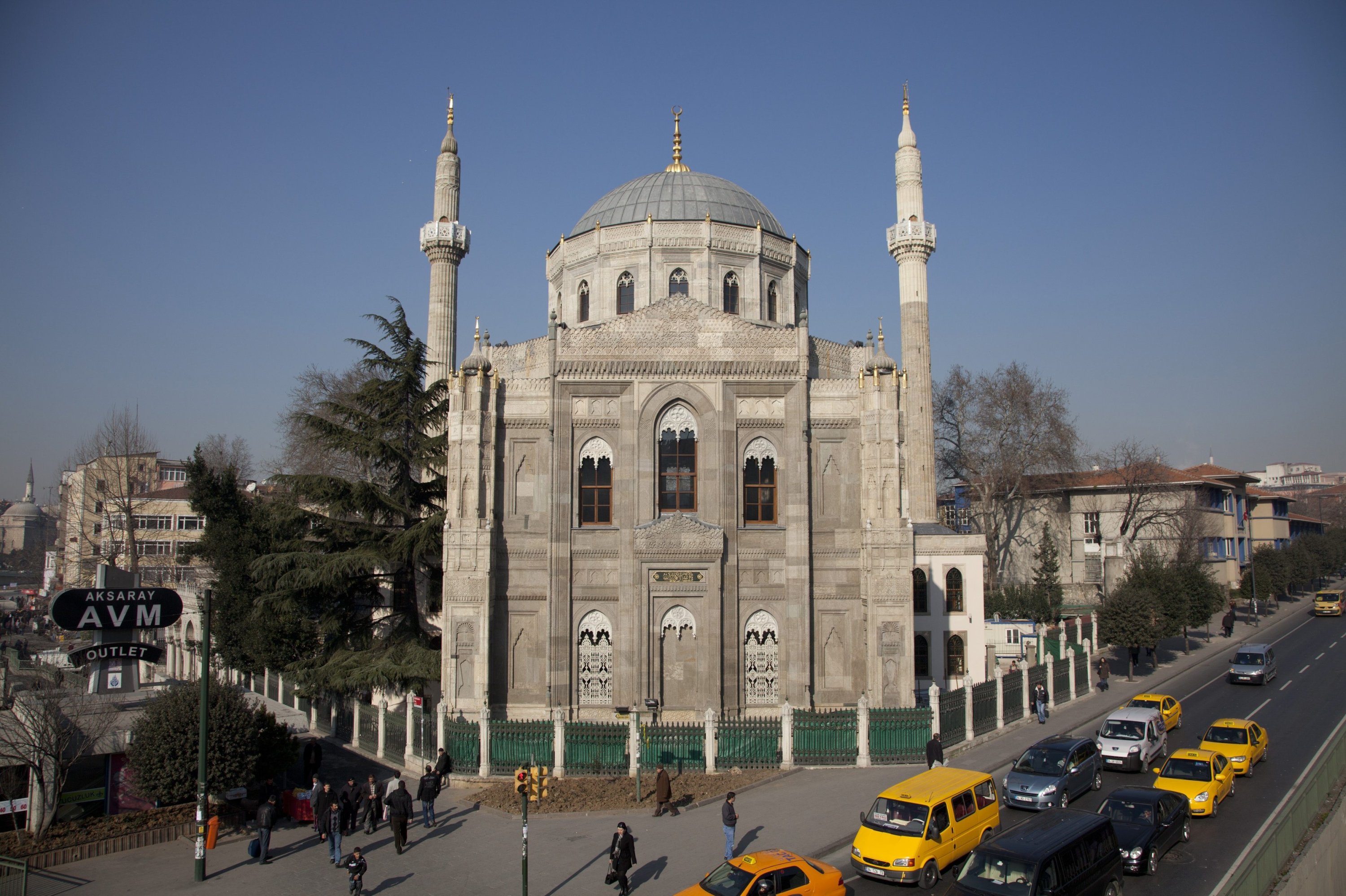 A general view of the Pertevniyal Valide Sultan Mosque, Aksaray, Istanbul, March 9, 2011. (Photo by Hasan Ay)