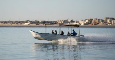 A fishing boat during a press tour in Baja California, Mexico, March 30, 2022. (Reuters Photo)