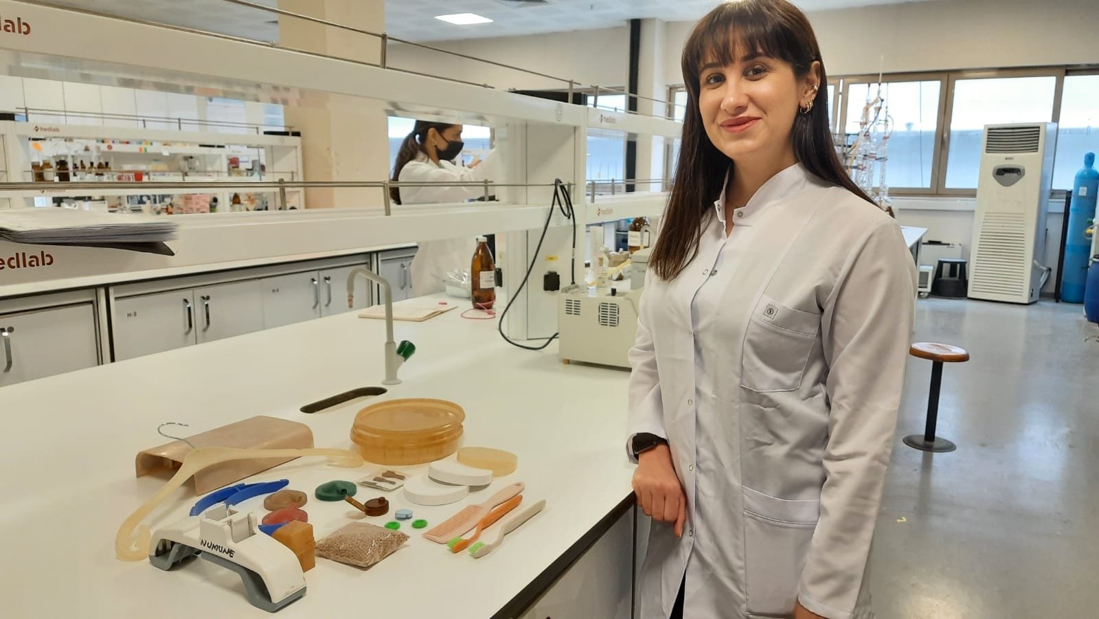 Turkish engineer eyes future in plastic made from olive pits
