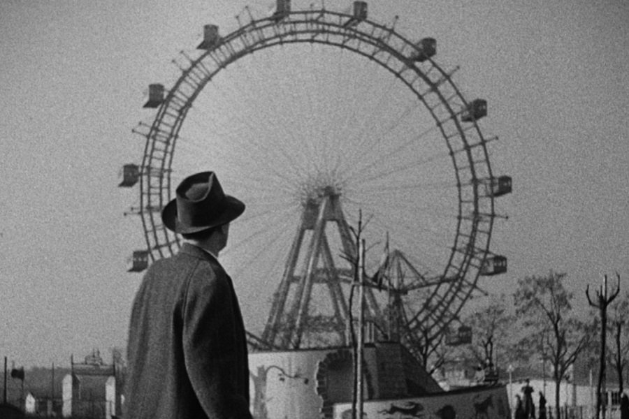 A still shot from 'The Third Man' shows Viennese Giant Ferris Wheel in the background. 