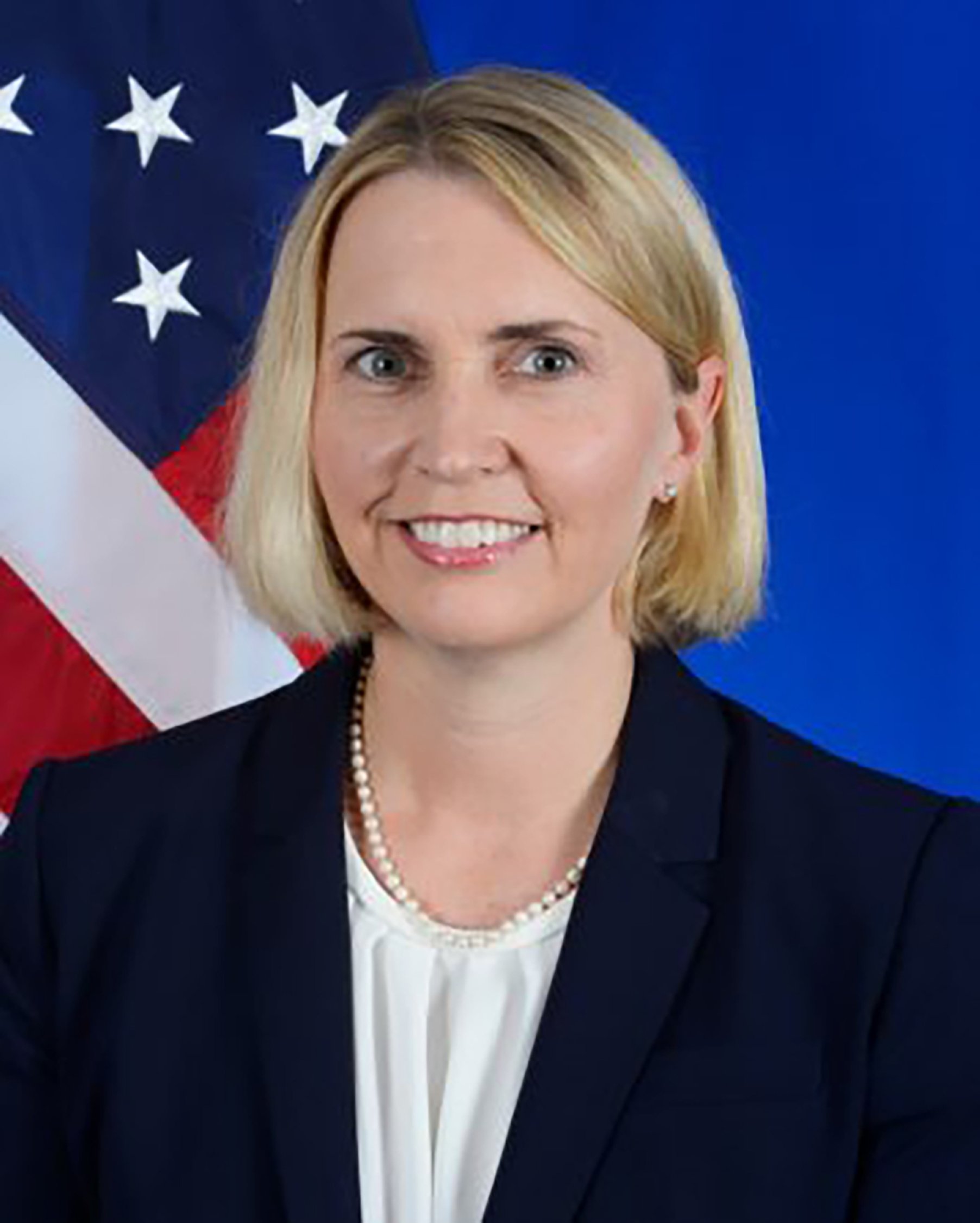This official undated portrait, provided by the U.S. Department of State, shows Ambassador Bridget Brink. 