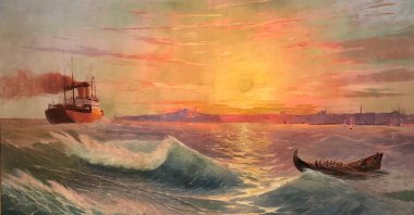 Abdülmecid Efendi, "Entrance of the Istanbul Port," 1904. (Photo by Matt Hanson) 