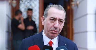 Kurdistan Regional Government (KRG) Minister of Ethnic and Religious Formations Aydın Maruf speaks to reporters in Irbil, Iraq, April 24, 2022. (AA Photo)