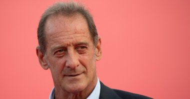 French actor Vincent Lindon poses as he arrives on the red carpet during the 47th Deauville American Film Festival in Deauville, western France, Sept. 4, 2021. (AFP)