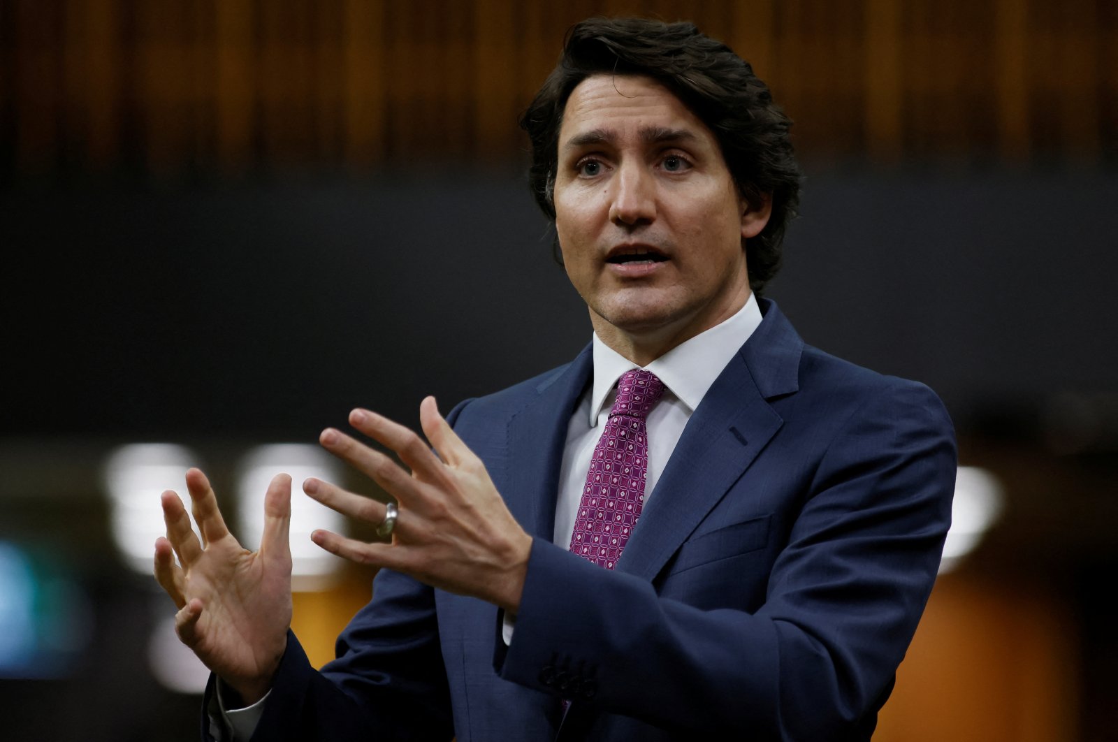 Canada&#039;s Prime Minister Justin Trudeau speaks during Question Period in the House of Commons on Parliament Hill in Ottawa, Ontario, Canada, April 27, 2022. (Reuters Photo)