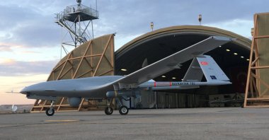 Turkish-made unmanned combat aerial vehicle (UCAV), Bayraktar TB2, is seen in this photo, Nov. 26, 2018 (AA Photo)