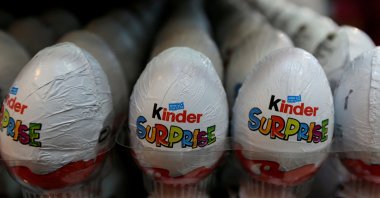 Kinder Surprise chocolate eggs, a brand of Italian confectionary group Ferrero, on display in a supermarket in Islamabad, Pakistan, July 18, 2017. (Reuters Photo)