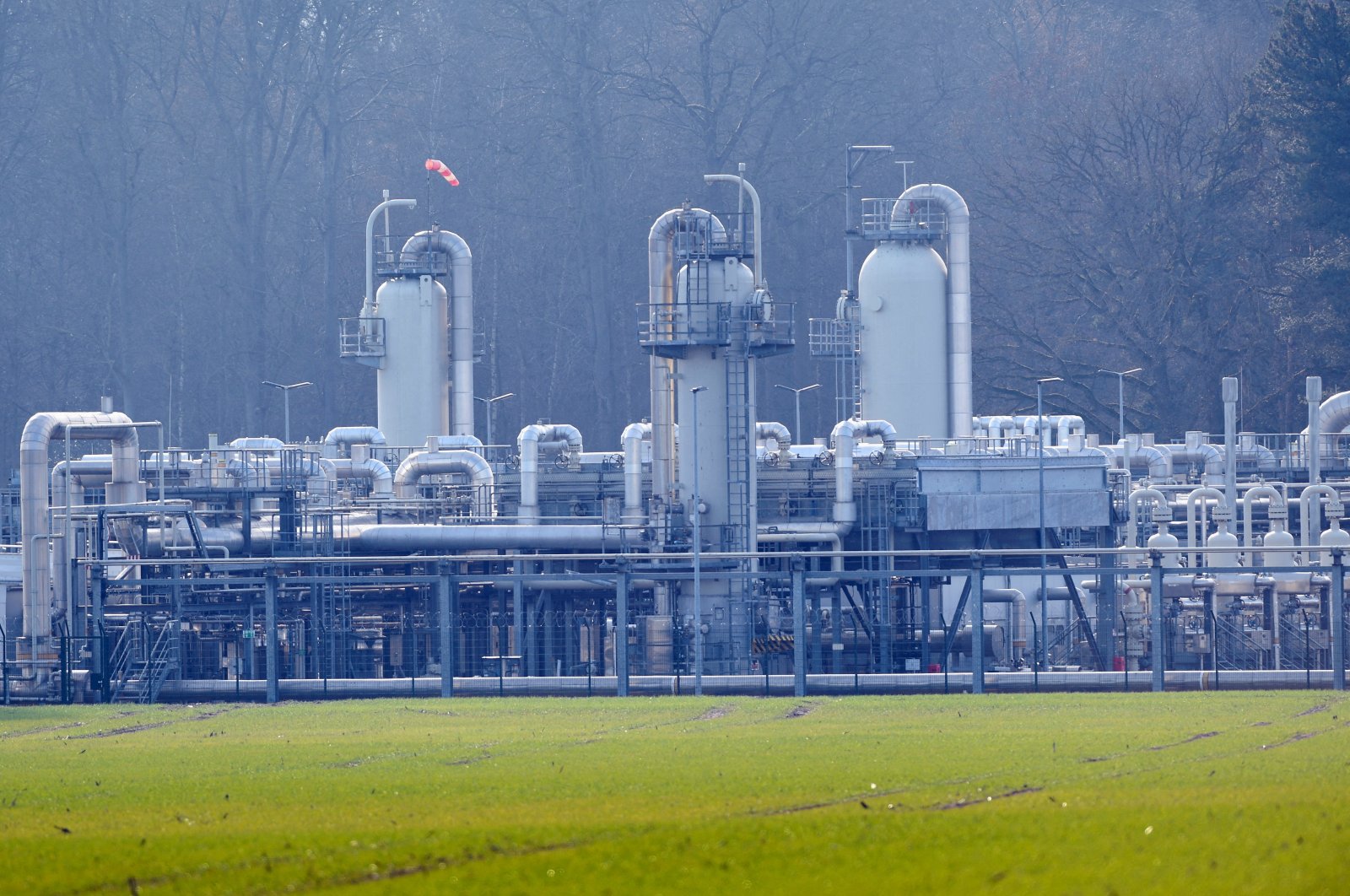The Astora natural gas depot, which is the largest natural gas storage in Western Europe, is pictured in Rehden, Germany, March 16, 2022. (Reuters Photo)