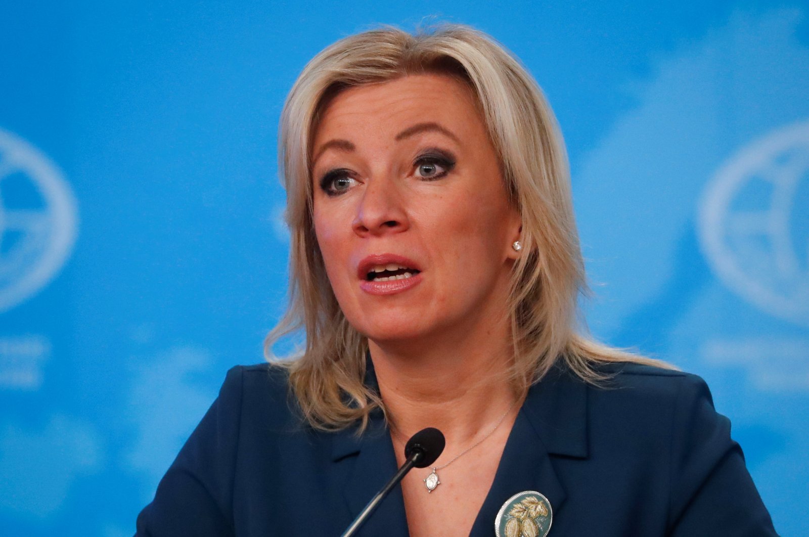 Russian Foreign Ministry spokesperson Maria Zakharova speaks during the annual news conference of Foreign Minister Sergei Lavrov in Moscow, Russia Jan. 14, 2022. (Reuters File Photo)