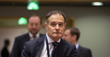 Fabrice Leggeri, executive director of Frontex, attends a meeting of EU interior ministers at the EU Council building in Brussels, Belgium, Dec. 2, 2019. The head of the European Union&#039;s border agency has offered to resign after allegations that Frontex was involved in illegal pushbacks of migrants, according to the European Commission and a German Interior Ministry spokesperson. (AP File Photo)
