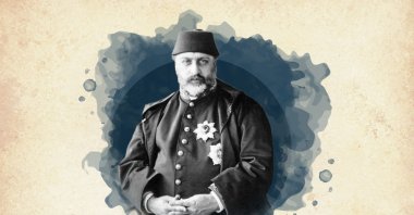 This photo shows Sultan Abdülaziz, the 32nd ruler of the Ottoman Empire. (Wikimedia / Edited by Büşra Öztürk)