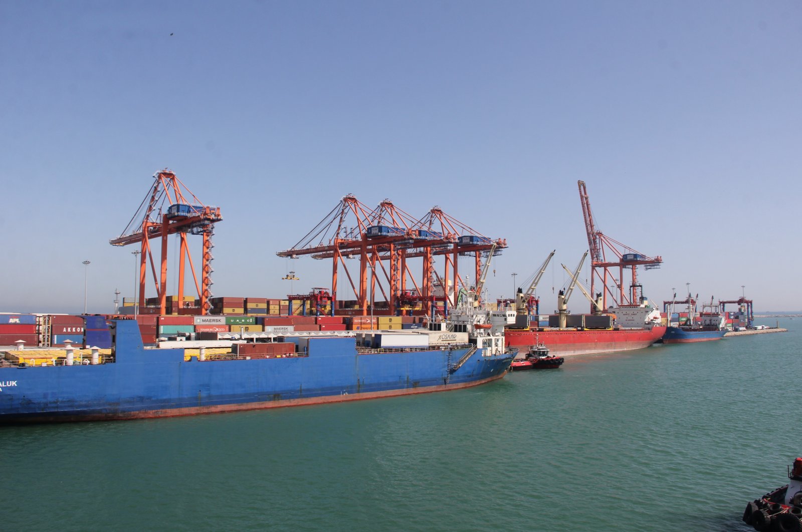 Containers are seen at the Mersin International Port in the southern province of Mersin, Turkey, April 26, 2022. (IHA Photo)