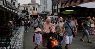 Foreign tourists visit Büyükada, the largest of the Princes' Islands in the Marmara Sea, off Istanbul, Turkey July 14, 2021. (Reuters Photo)
