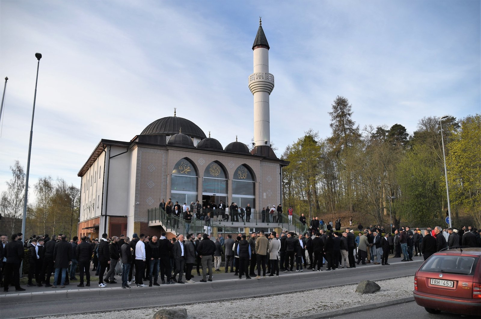 Muslims in Stockholm performed Ramadan Bayram prayers at Fittja Ulu Mosque, which is affiliated with the Presidency of Religious Affairs (Diyanet), Stockholm, Sweden, May 2, 2022. (AA Photo)