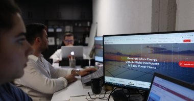 Employees are seen in the office of the software company Loggma Digital Energy Solutions, Izmir, western Turkey, May 5, 2022. (AA Photo)