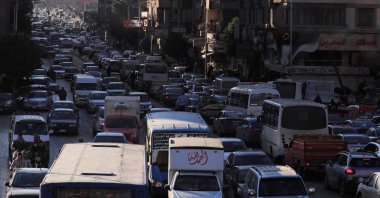 A general view of traffic jam after heavy rains in Cairo, Egypt, Jan. 26, 2022. (Reuters File Photo)