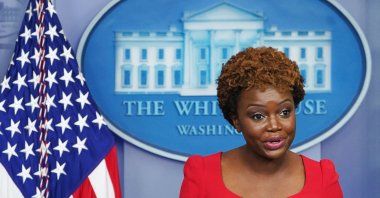 White House deputy press secretary Karine Jean-Pierre speaks during the daily briefing in the Brady Briefing Room of the White House in Washington, D.C., U.S., Nov. 9, 2021. (AFP Photo)