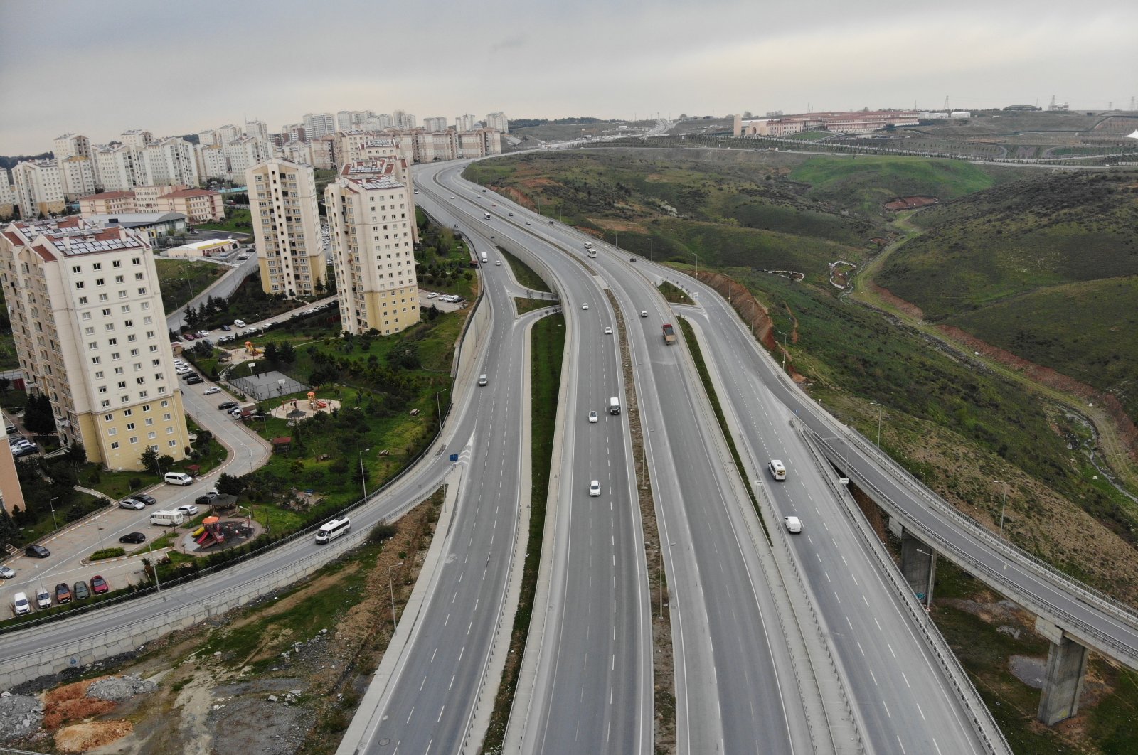 A view of a section of the TEM Highway, in Istanbul, Turkey, April 13, 2022. (IHA PHOTO)