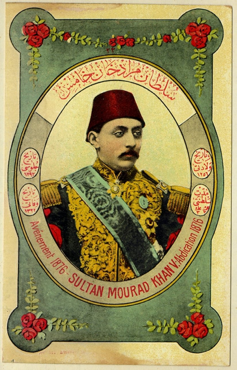 A poster of Sultan Murad V. (Wikimedia)
