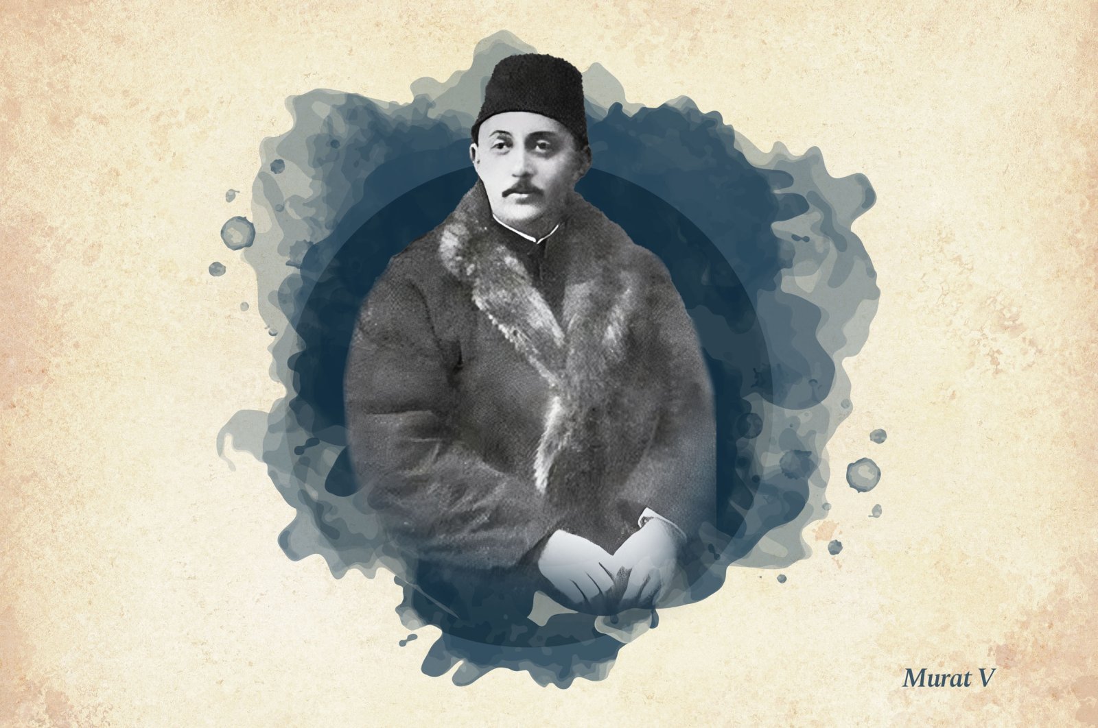 This old photo shows Sultan Murad V, the 33rd ruler of the Ottoman Empire. (Wikimedia / Edited by Büşra Öztürk)