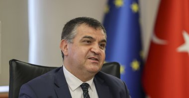 Deputy Foreign Minister Faruk Kaymakcı speaks to Anadolu Agency (AA), Ankara, Turkey, May 8, 2022. (AA)