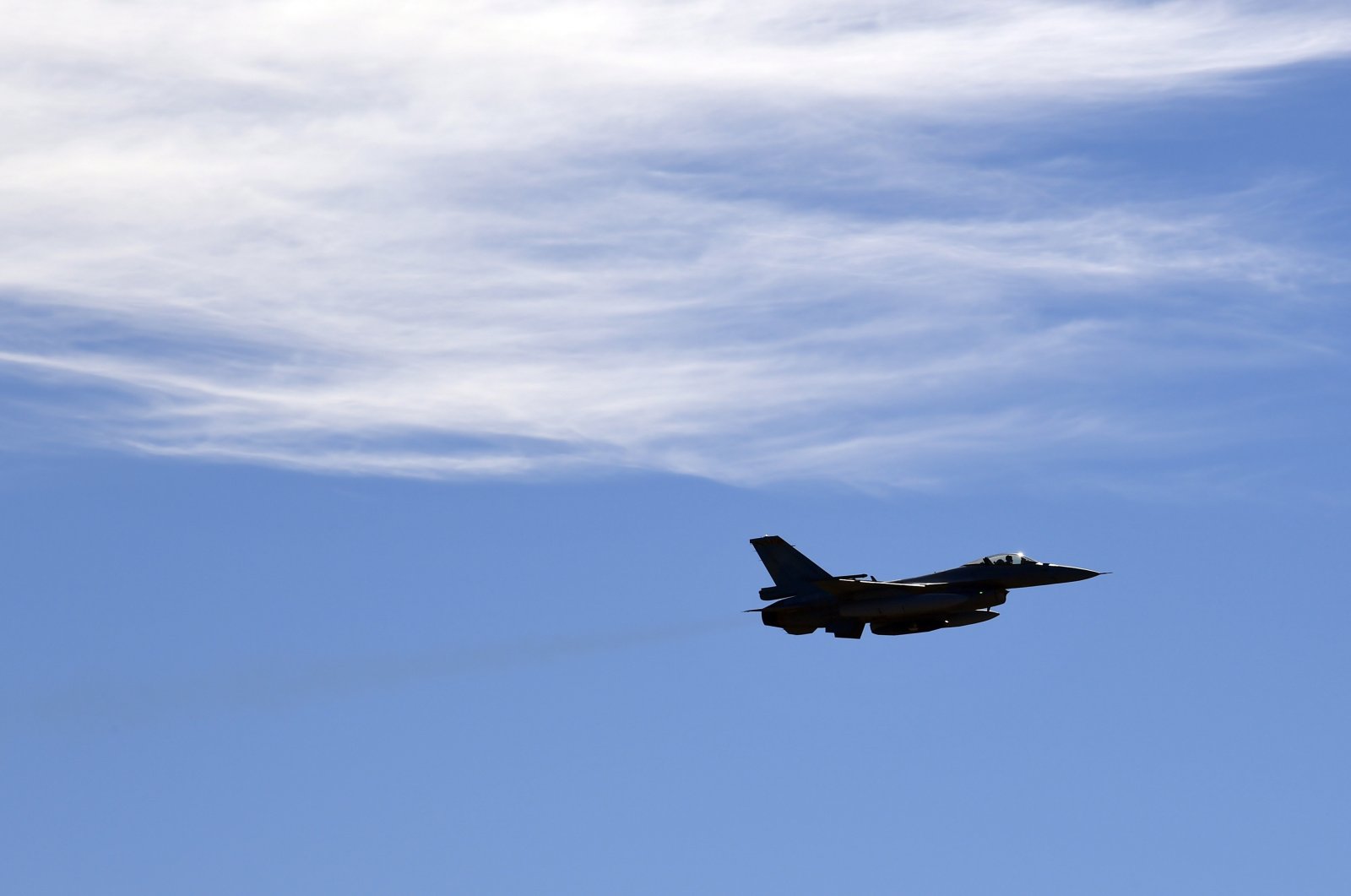 A Hellenic Airforce upgraded F-16 Viper, performs a flyover during a joint military drill, at Tanagra military airbase, about 82 kilometers (51miles) north of Athens, Greece, Thursday, Feb. 4, 2021. (AP File Photo)