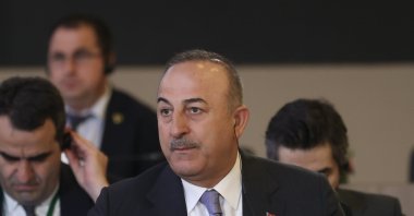 Foreign Minister Mevlüt Çavuşoğlu attends the anti-Daesh coalition&#039;s meeting in Marrakech, Morocco, May 11, 2022. (AA Photo)