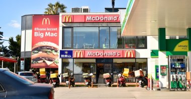 A McDonald's branch at a gas station in Antalya, Turkey March 14, 2022. (Shutterstock Photo)