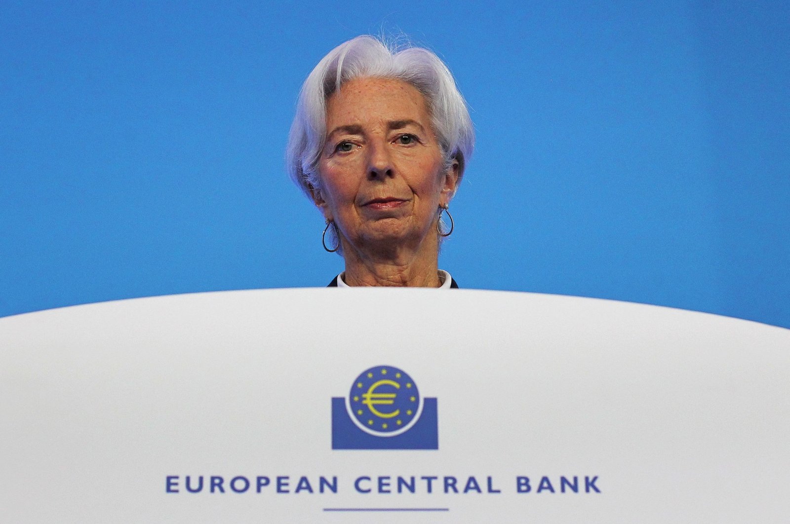 President of European Central Bank Christine Lagarde addresses a news conference following the Governing Council&#039;s monetary meeting in Frankfurt, Germany, March 10, 2022. (Reuters Photo)