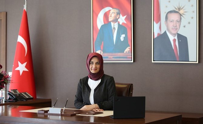 Turkey&#039;s deputy minister of family and social policies, Kübra Güran Yiğitbaşı, poses for a photo in Ankara, Turkey, May 12, 2022. (DHA Photo)